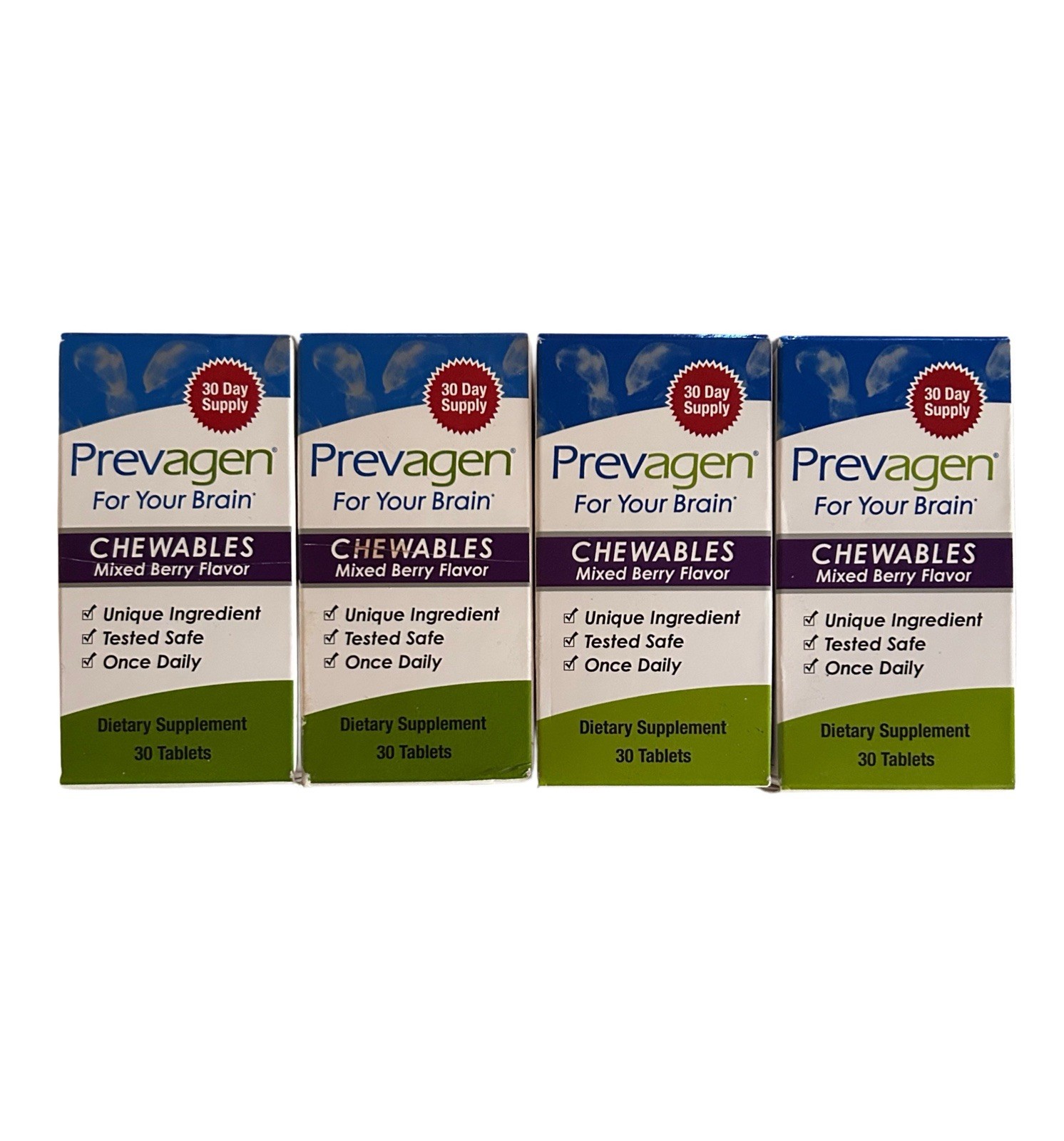 Prevagen Regular Strength 10mg Mixed Berry Chewables – 4-Pack 120-Day Supply
