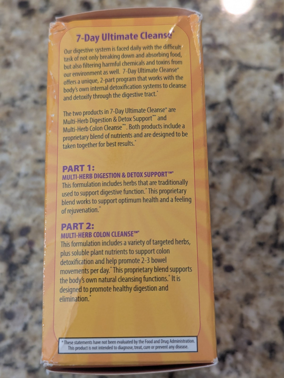 Nature’s Secret 7 Day Ultimate Cleanse Total Body 36 tablets x 2 Bottles ex:6/27