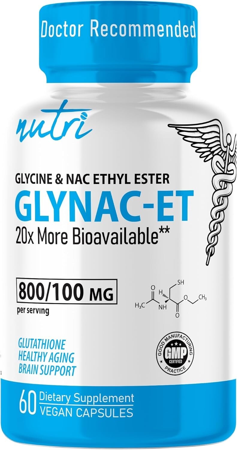 NUTRI GLYNAC-ET Glycine NAC Ethyl Ester Healthy Aging Glutathione Brain Support