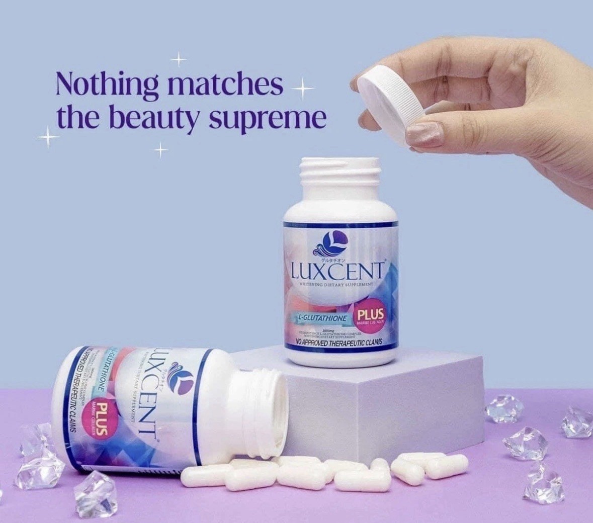2 Bottle Luxcent L-Glutathione Plus Supplement Capsules, Unisex Diet Supplement