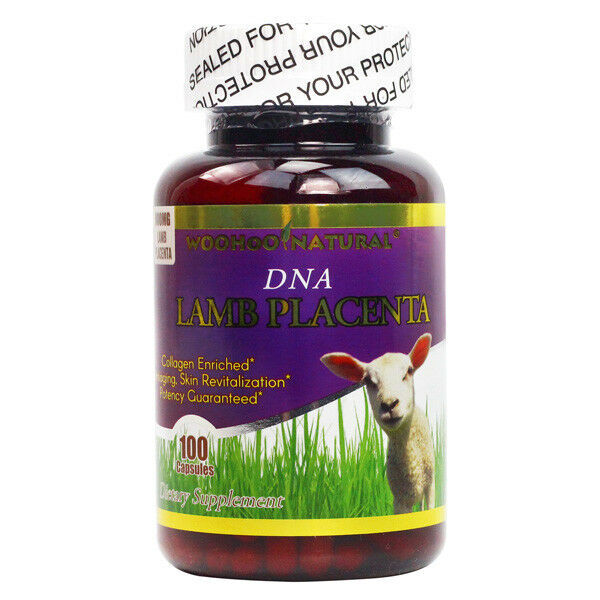 6 x WOHO Natural DNA Lamb Placenta 100 Capsules Fresh Made In USA