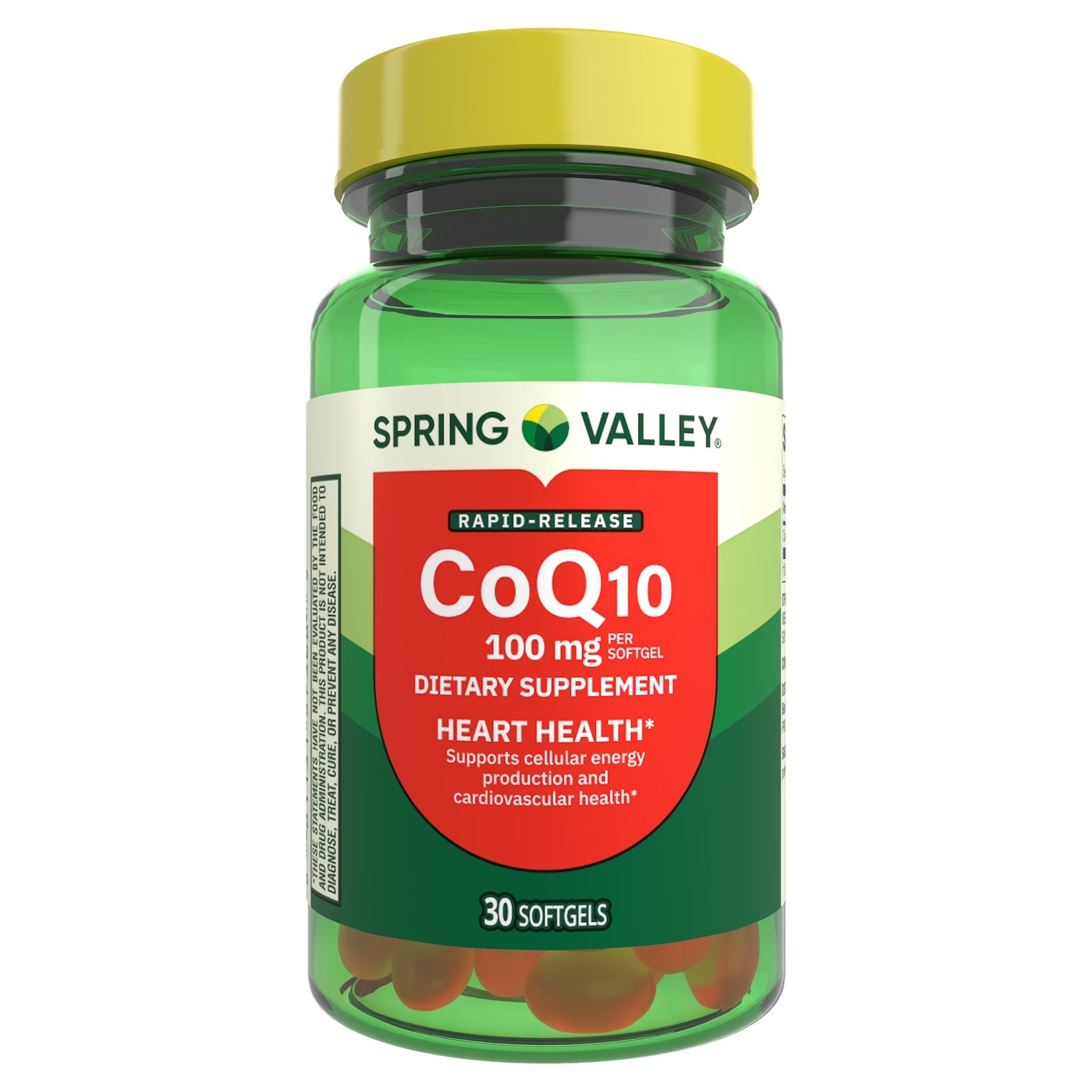 Rapid-Release CoQ10 Heart Health Dietary Supplement Softgels, 100 mg, 30 Count
