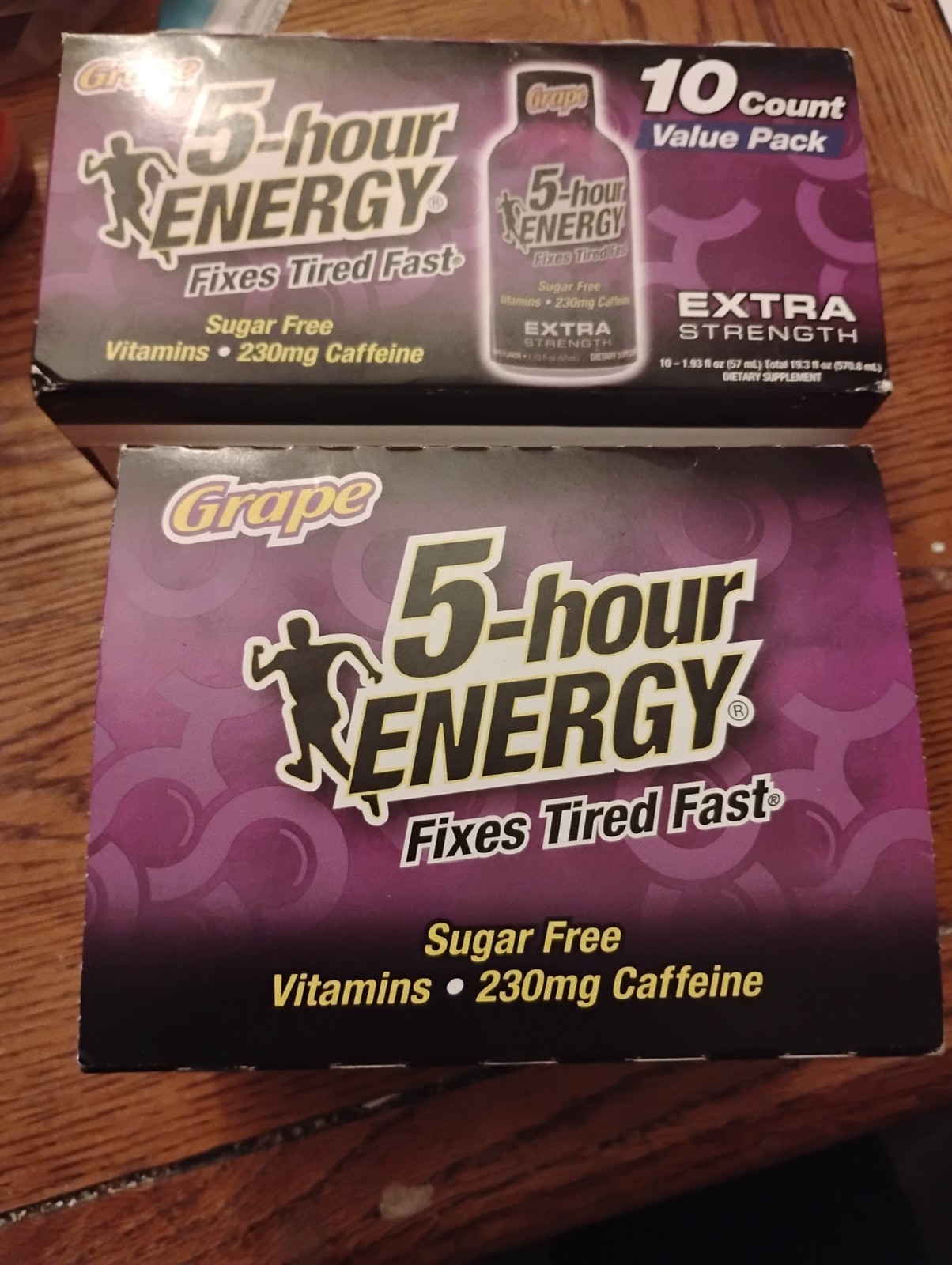 (lot of 2) 5-hour ENERGY Extra Strength 1.93 oz Grape – Pack of 22 exp 04/2027+