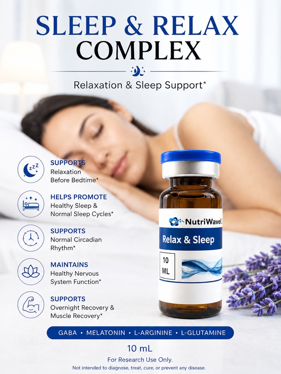 GABA Melatonin| Relax Sleep Complex| L-Arginine| L-Glutamine 10ml