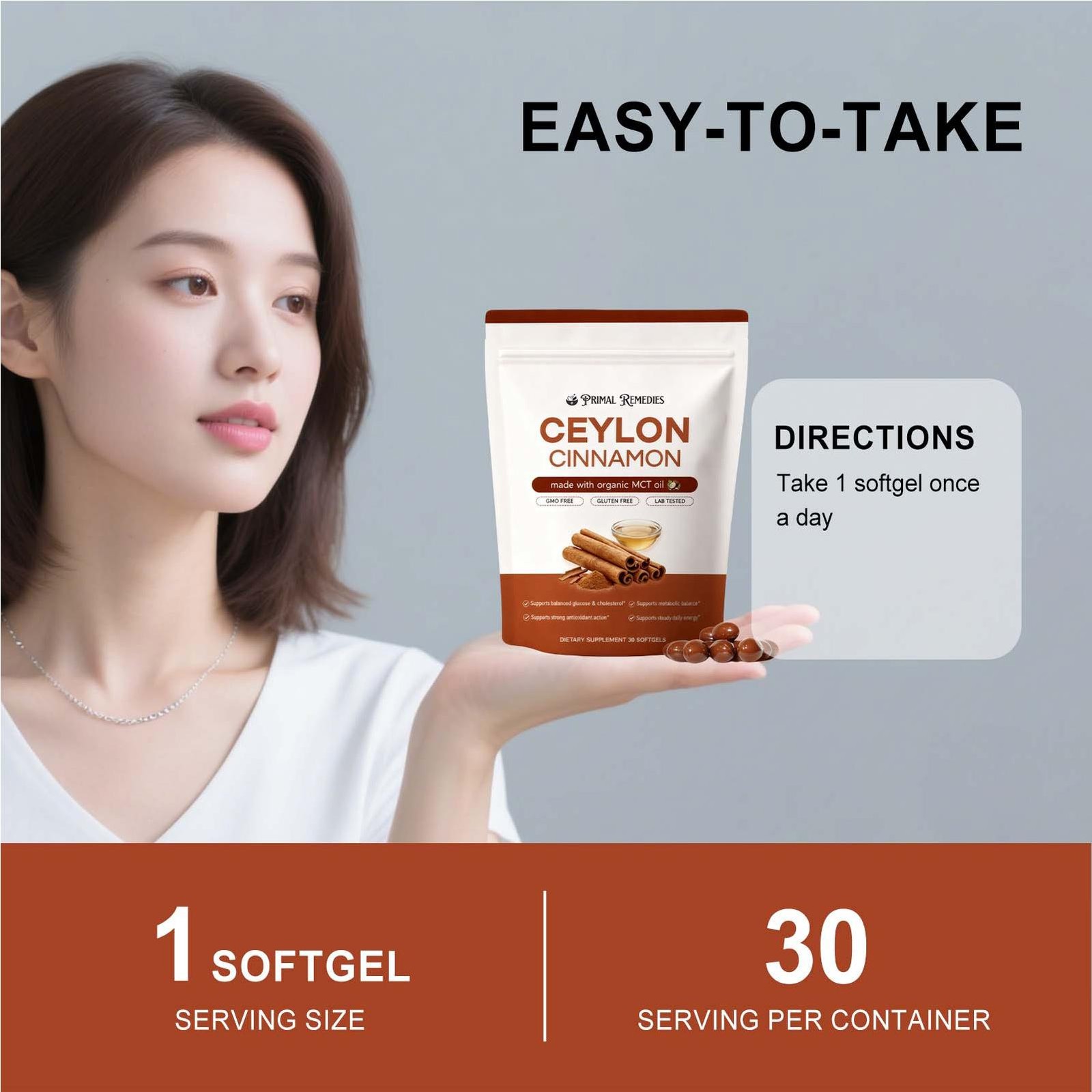 Ceylon Cinnamon Softgels, Ceylon Cinnamon Soft Gels 7200Mg Equivalent