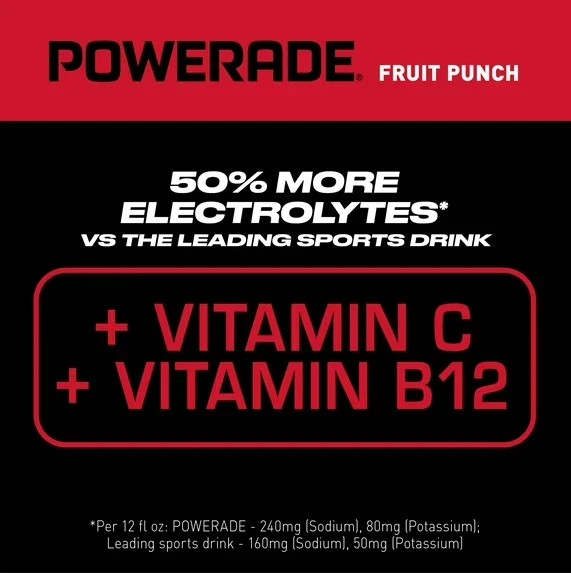 POWERADE Fruit Punch Bottles, 20 Fl. Oz., 8 Pack
