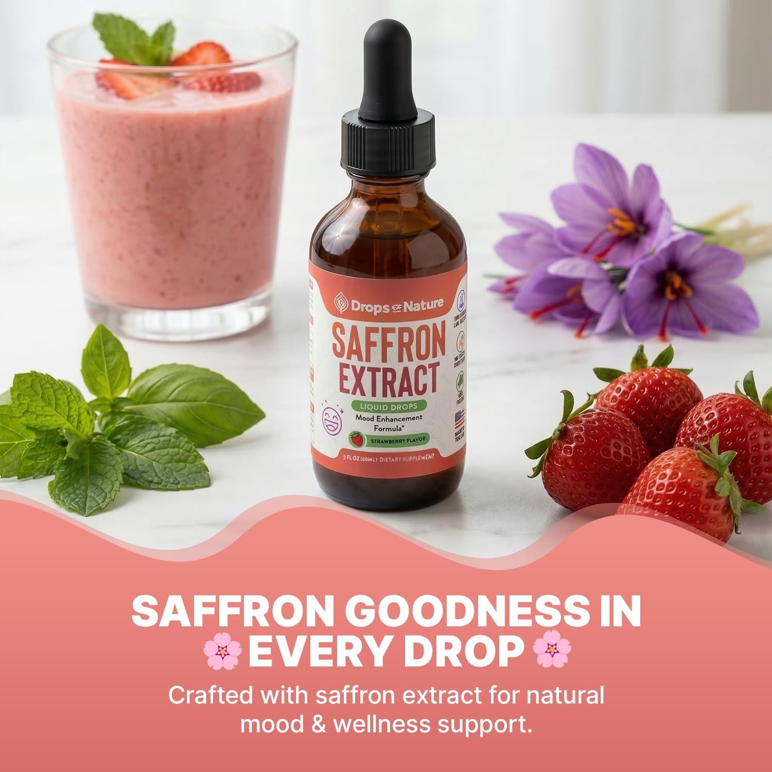 Saffron Extract Supplements for Kids & Adults – Vegan, Fast Absorbing, Eye Healt