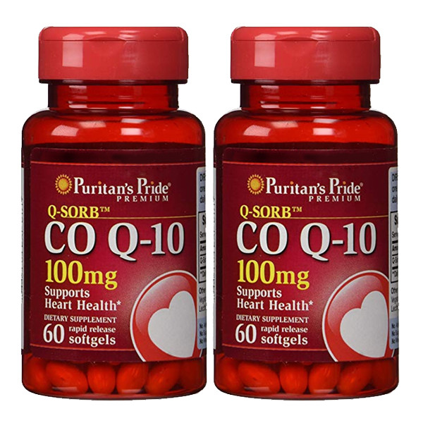 CoQ10 CO Q-10, CoQ-10, 100 mg 2X60 or 1X120 USA Q-Sorb™ Coenzyme Puritan’s Pride