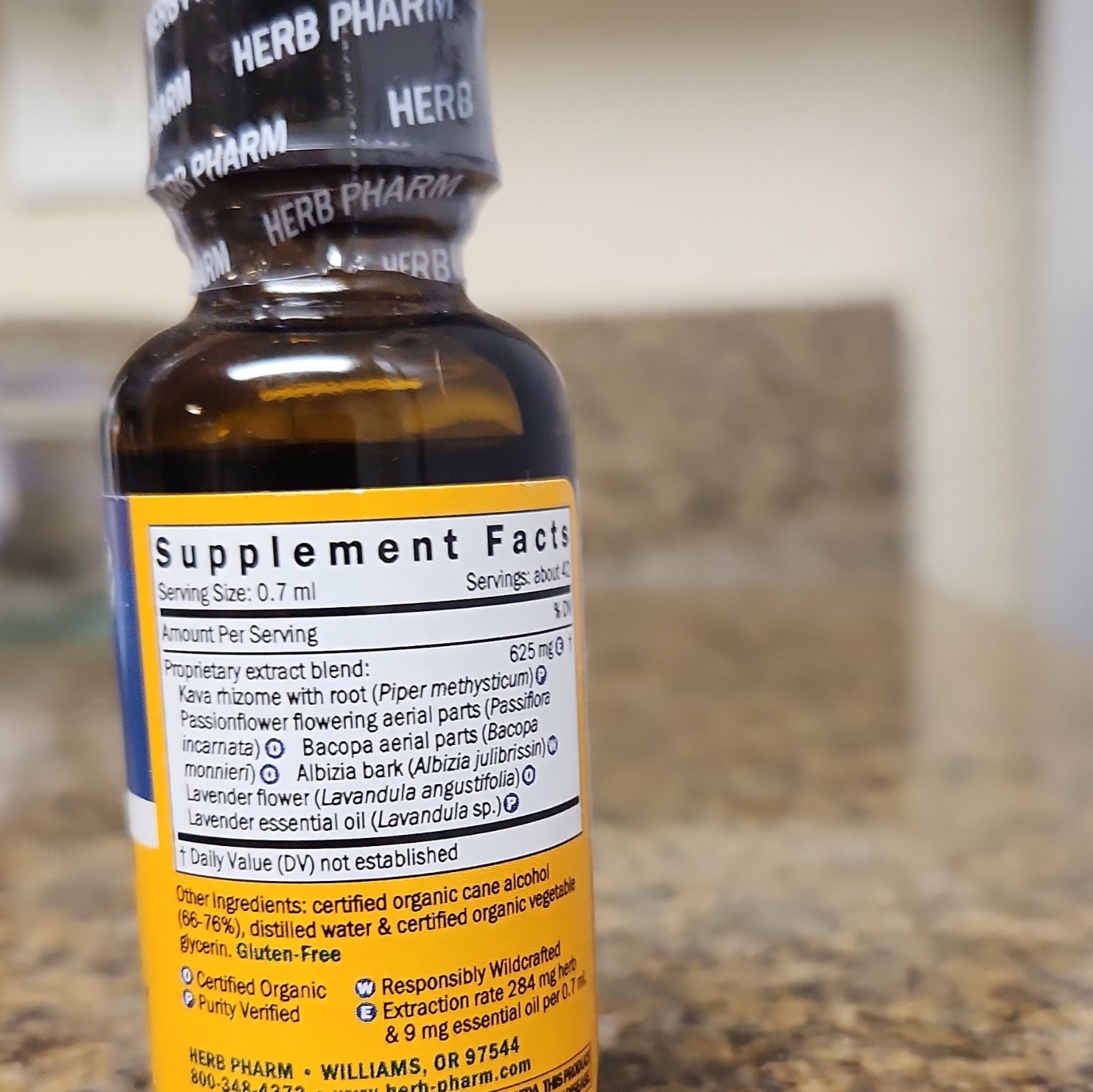 Herb Pharm Lavender Anxiety Soother Liquid 1 fl oz Exp 04/2026