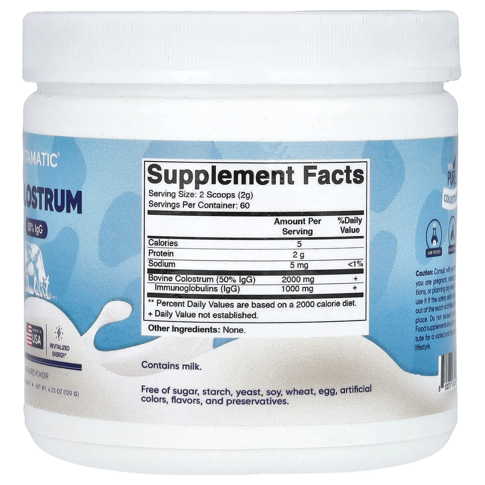 2 X Vitamatic, Colostrum, Unflavored, 4.23 oz (120 g)