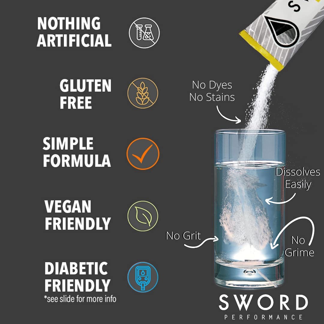 SWORD PERFORMANCE Electrolyte Replenisher Powder Drink Mix, Berry, 30-Serving…