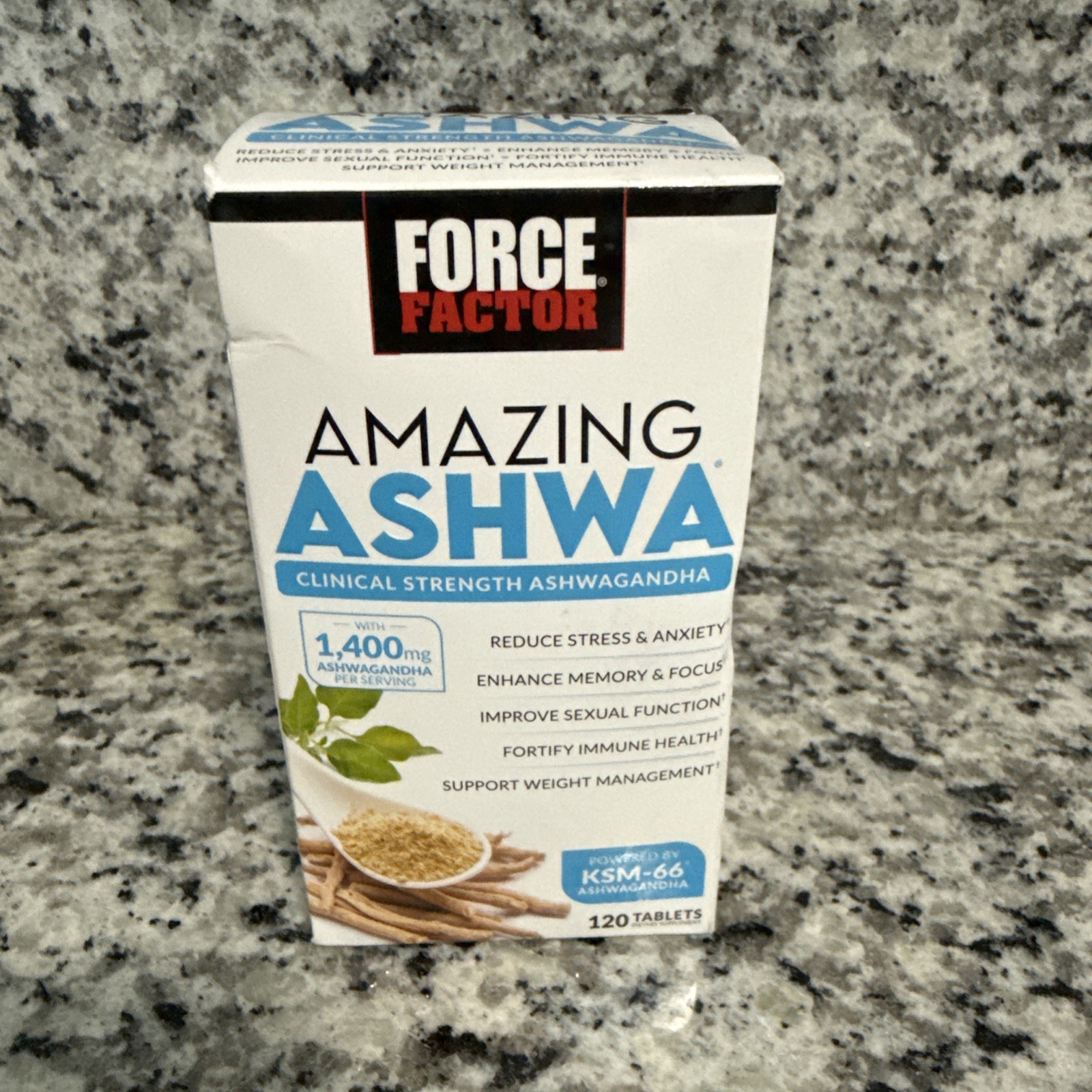 Force Factor Amazing Ashwa Tablets Ashwagandha Supplement for Stress & Anxiety