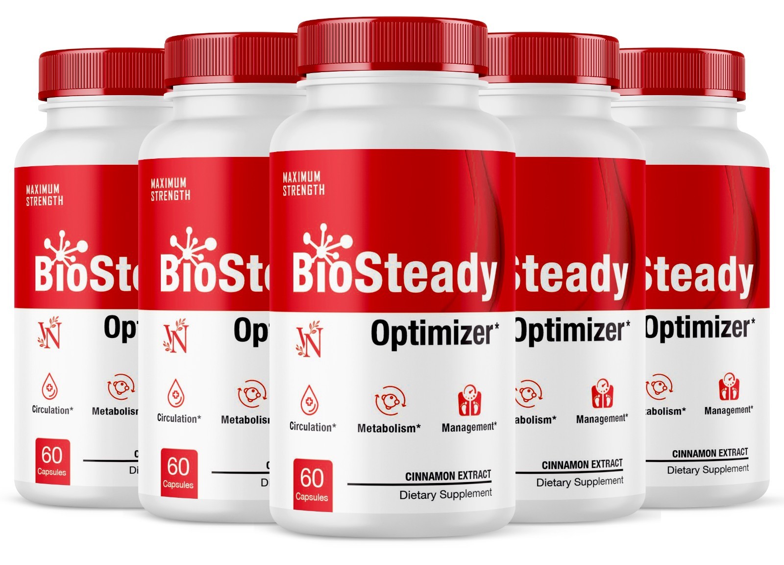BioSteady Blood Health Support Dietary Supplement 300 Capsules Maximum Strength