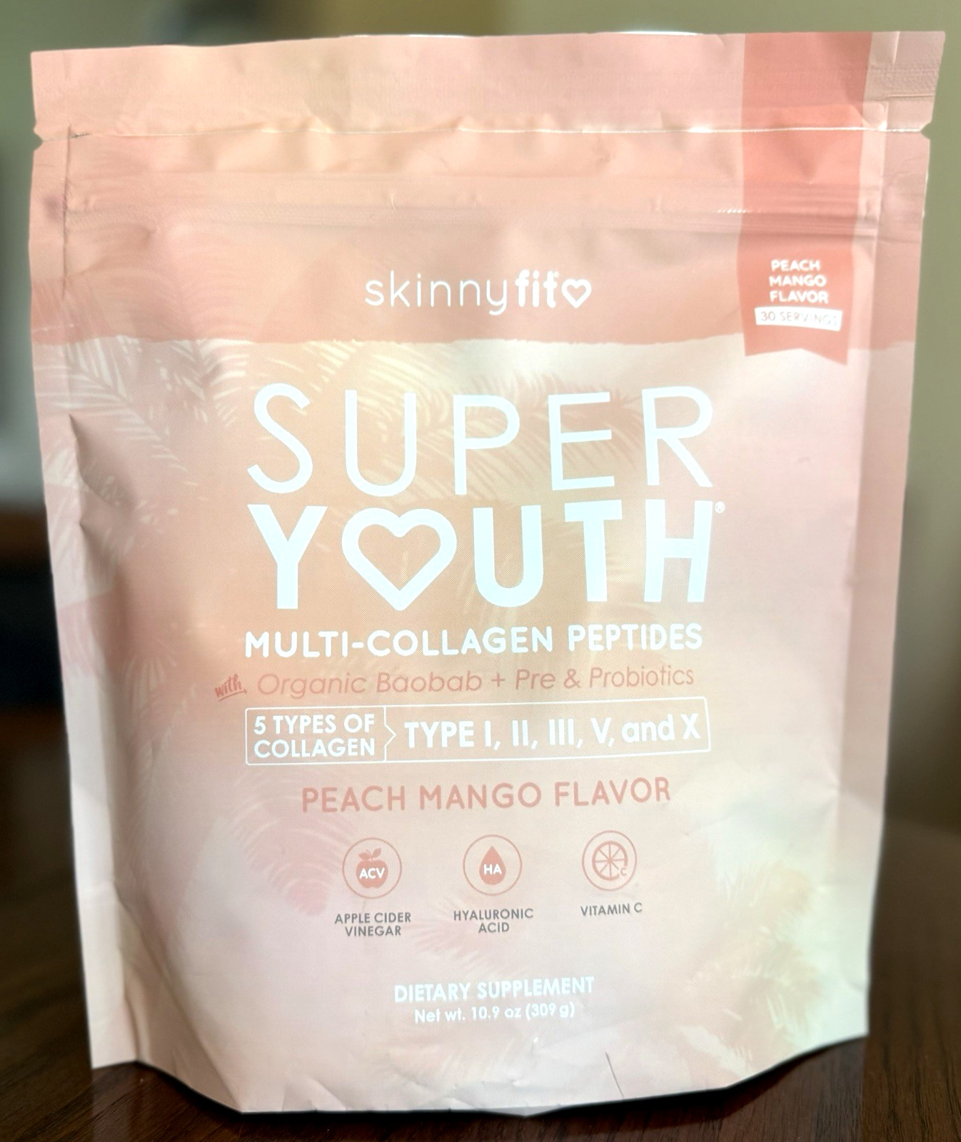 SKINNY FIT SUPER YOUTH PEACH MANGO (30 SERVINGS) NEW/SEALED (EXP 12/2026)