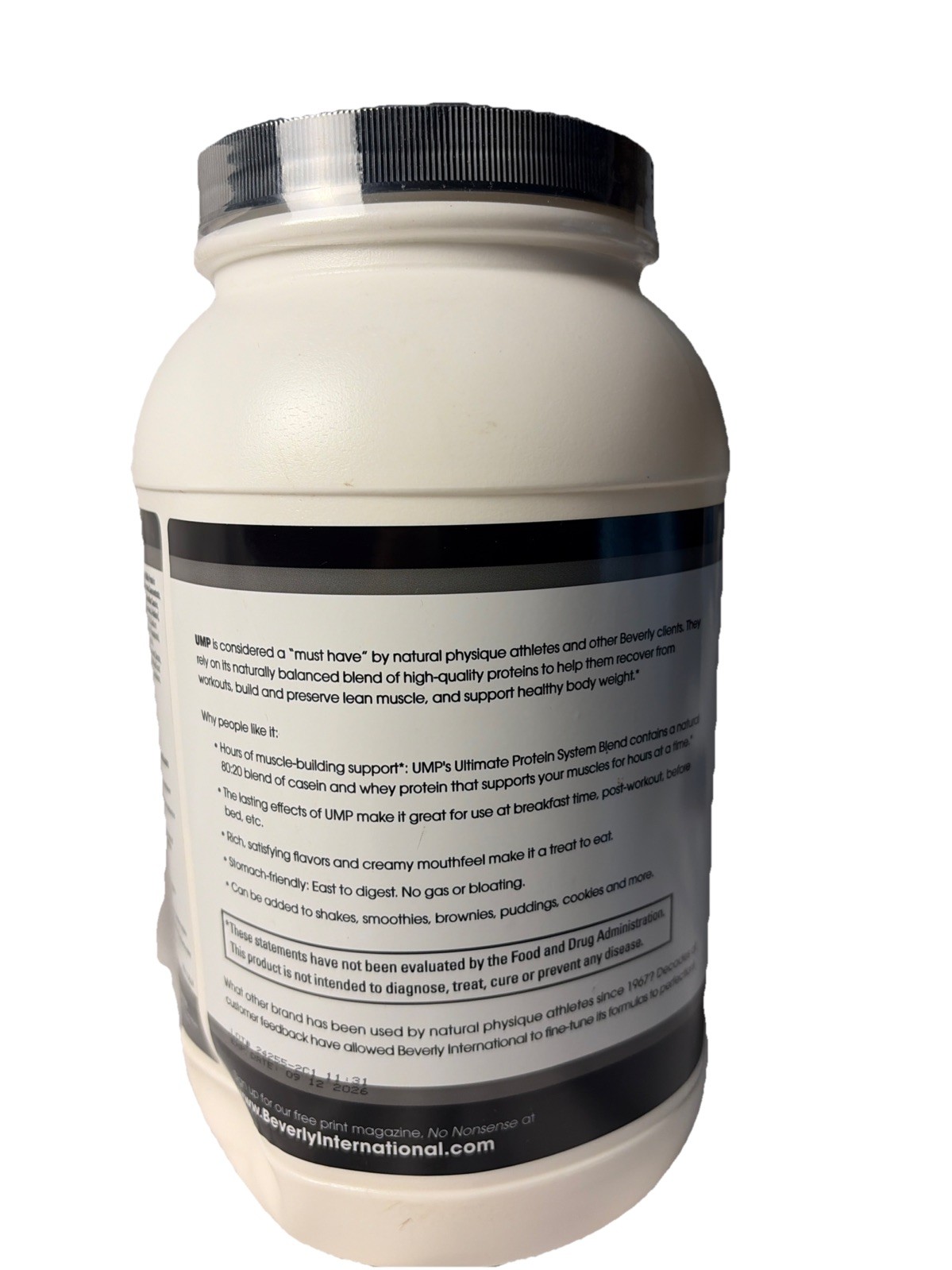 Beverly International – UMP Vanilla 80:20 Casein Whey Blend 32.8oz 930g