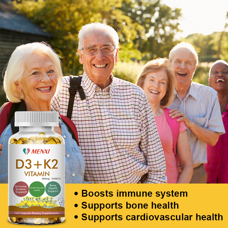 240 Vitamin D3+K2(MK-7)Capsules 250mcg For Immune&Bone Health 10,000IU 2 Bottles