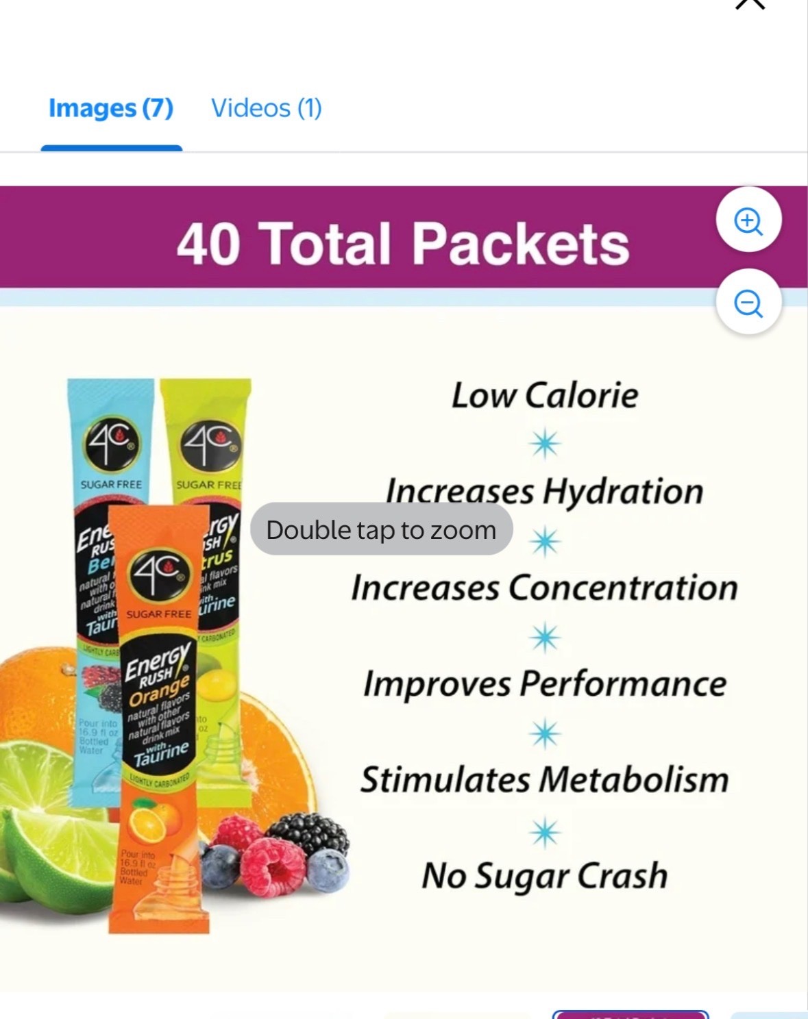 4C Energy Rush Drink Mix – Orange Flavor (36 Packets)
