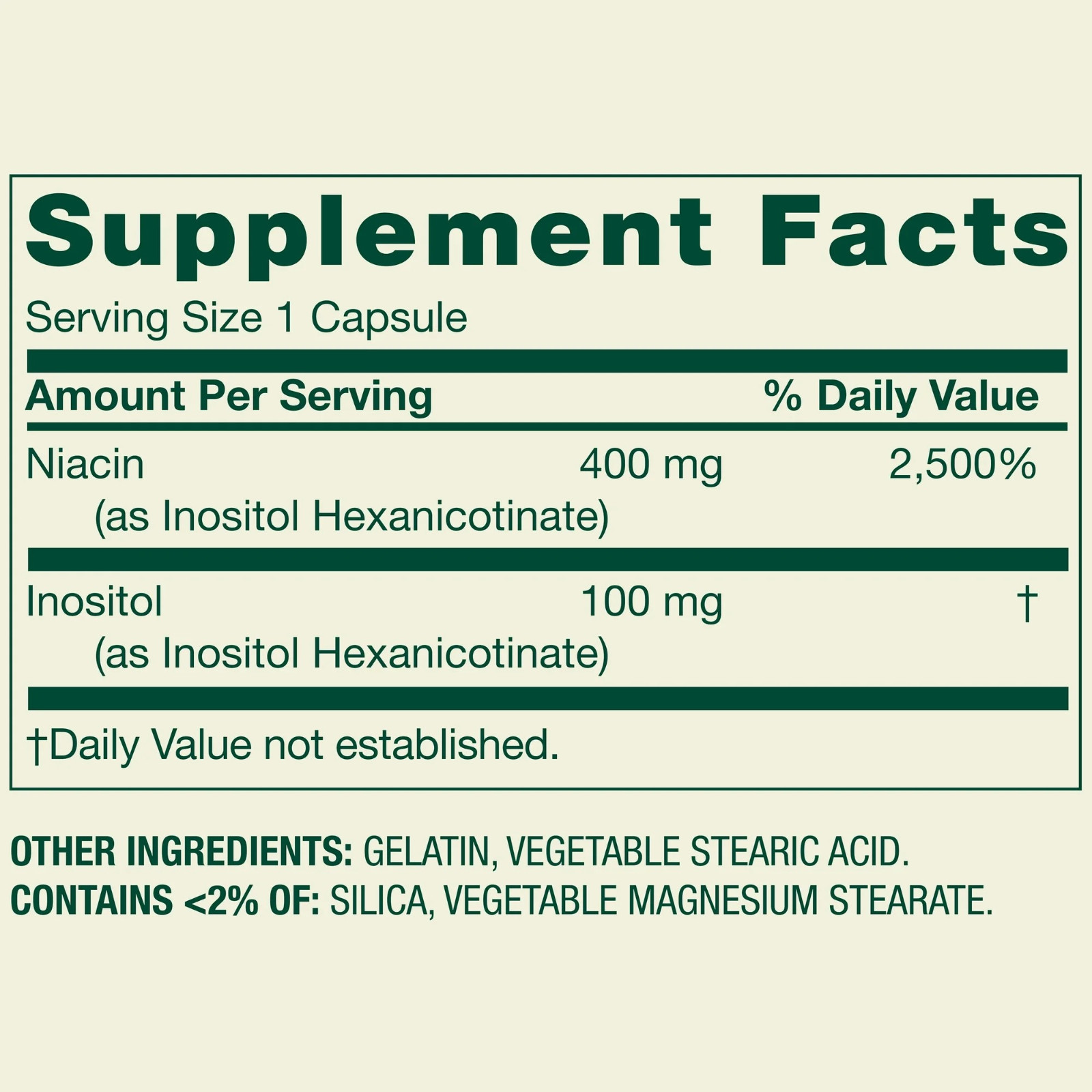 Spring Valley Flush Free Niacin 500 mg Capsules, Dietary Supplement, 240 Count