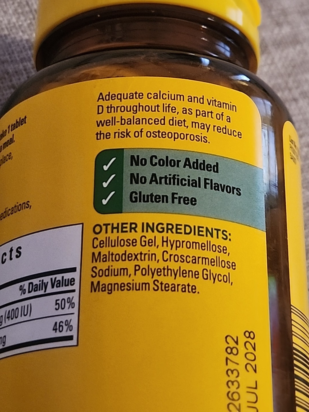 NATURE MADE CALCIUM WITH VITAMIN D3 SUPPLEMENT 600 MG/120 TABLETS