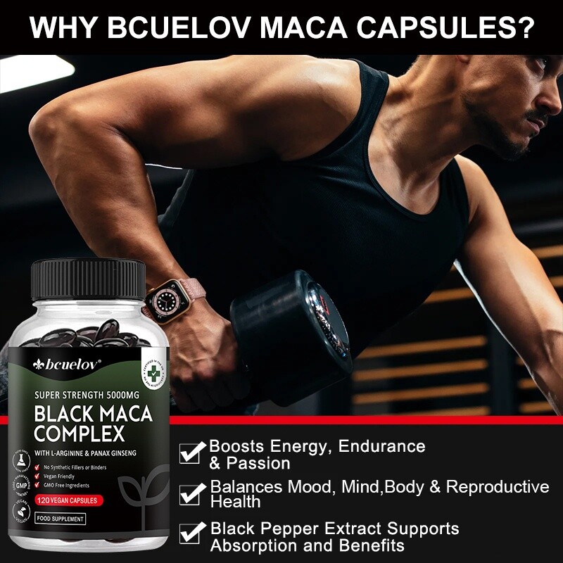 Black Maca Complex Capsules -Enhance endurance,power and vitality,immune support