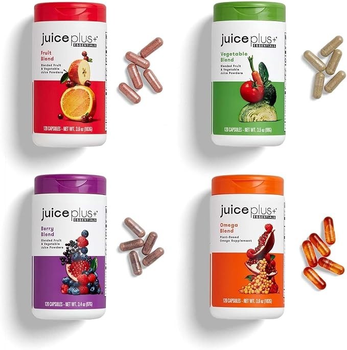 Juice Plus+ Fruit, Vegetable, Berry & Omega Blend Capsules – Nutrition from 30 F