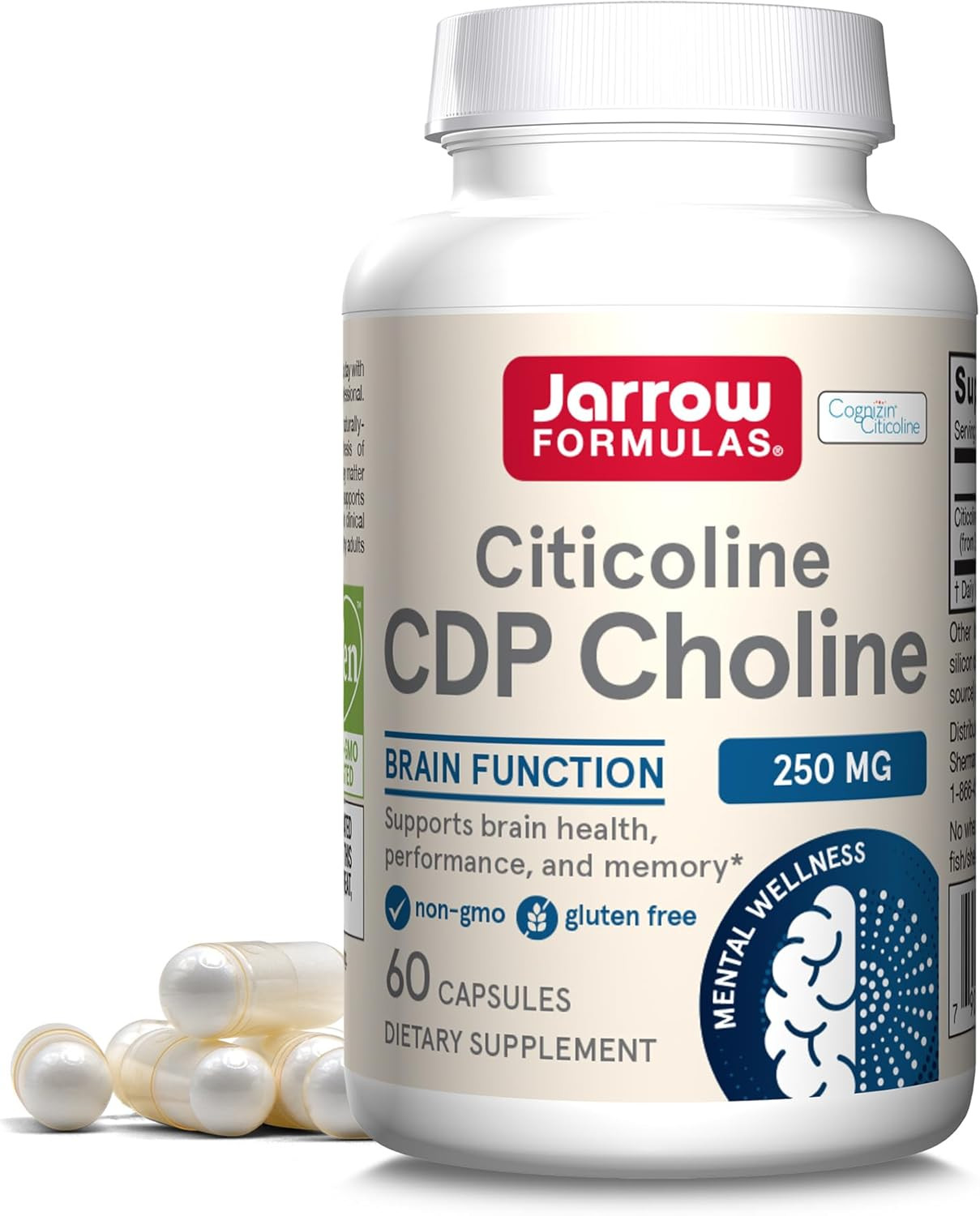 Citicoline CDP 250 MG, CDP Choline Supplements, Support Brain Health, Perform…