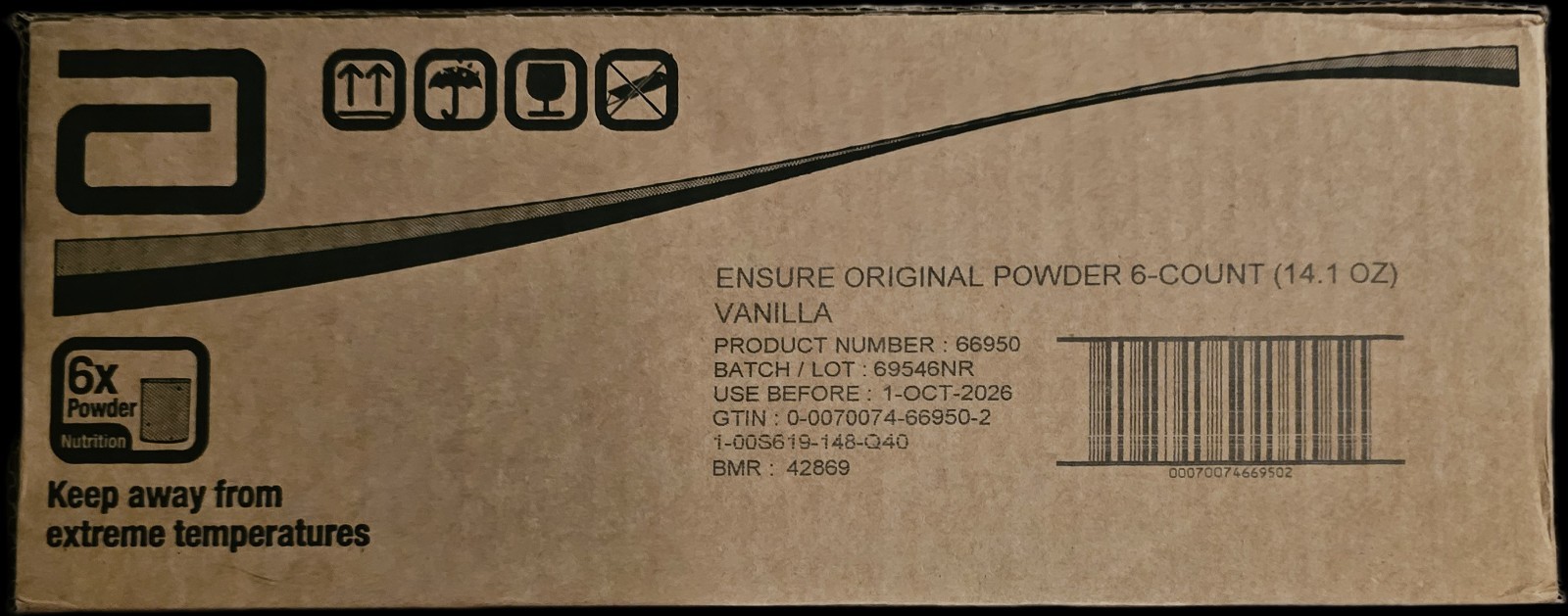 Ensure Original Nutriotion Powder Vanilla 14.1 oz (400g) Expire 10/2026 6 pack
