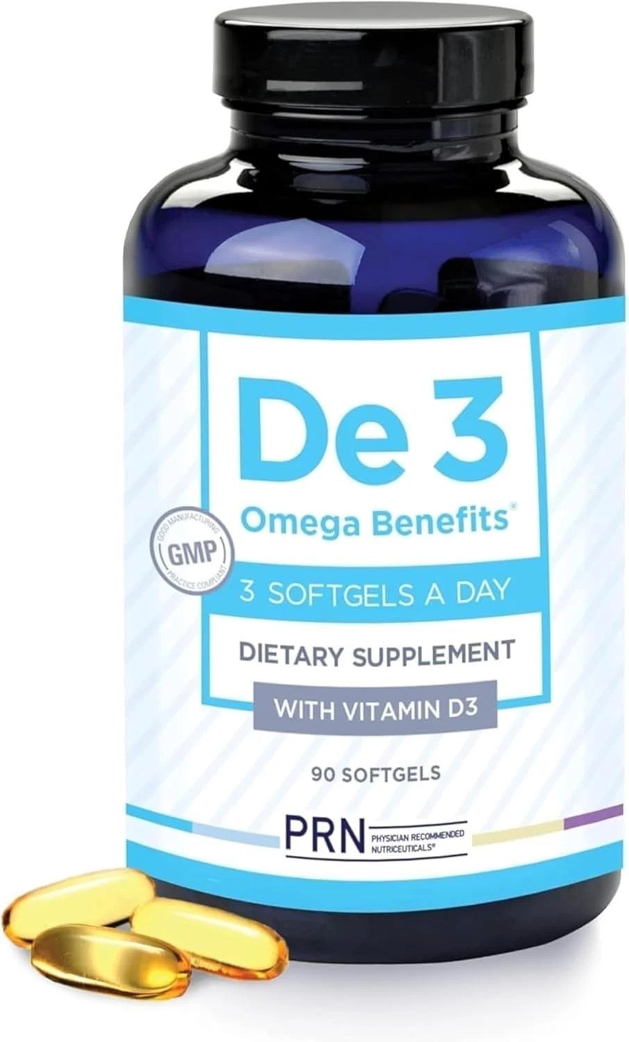 Dry Eye Omega 3 Capsules – 2400mg EPA DHA – Ultra Pure rTG – Burpless – 90ct