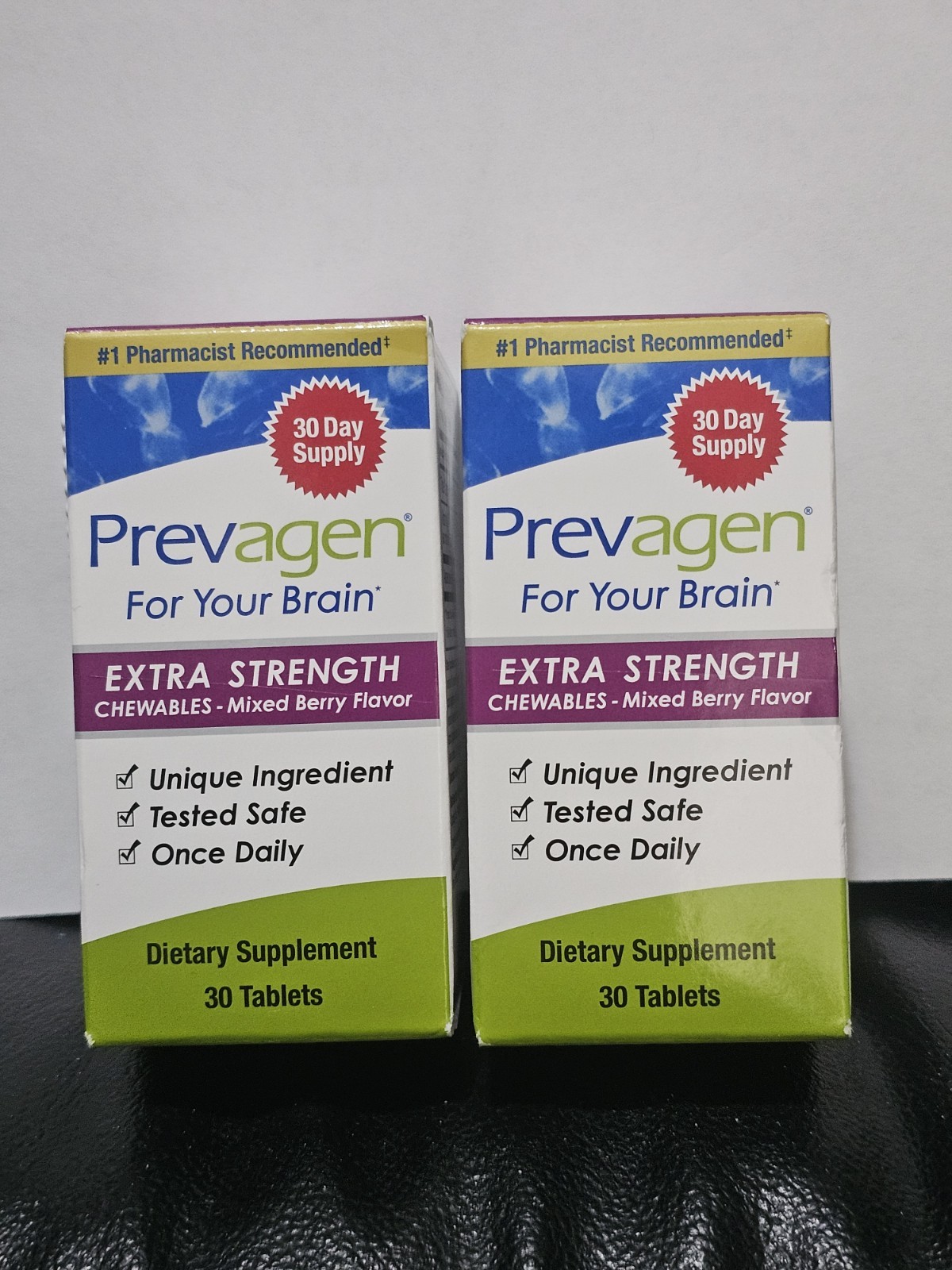 2 Box! PREVAGEN EXTRA STRENGTH 30 Chewables Tablets! 20mg 60-Count Brand New!
