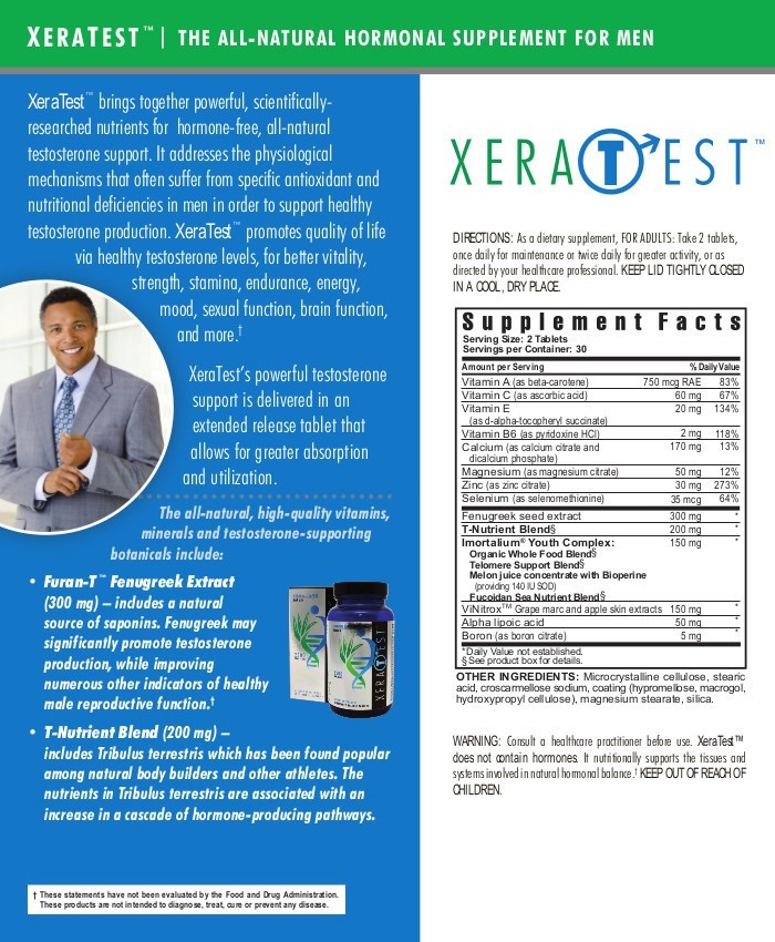 Youngevity Dr. Wallach XeraTest™ Hormonal Support for Men (60 Tablets)