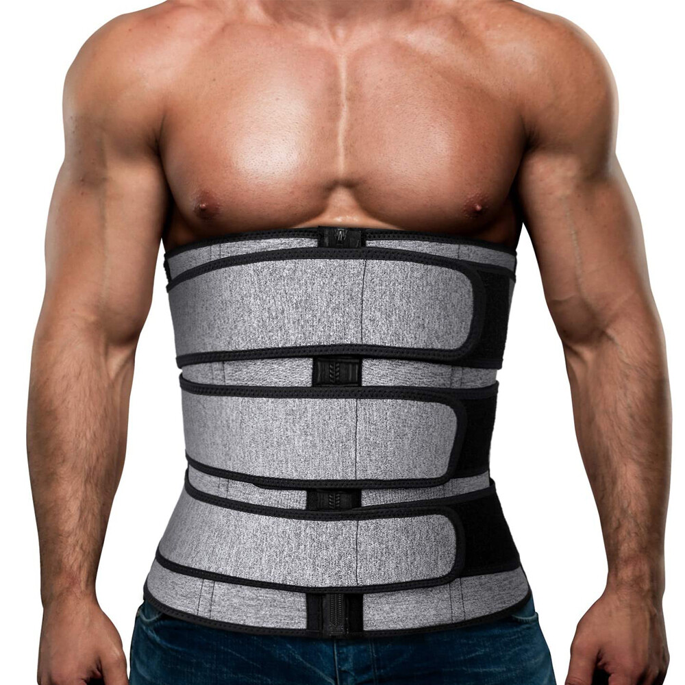 Men Sweat Sauna Waist Trainer Weight Loss Neoprene US Corset Cincher Body Shaper