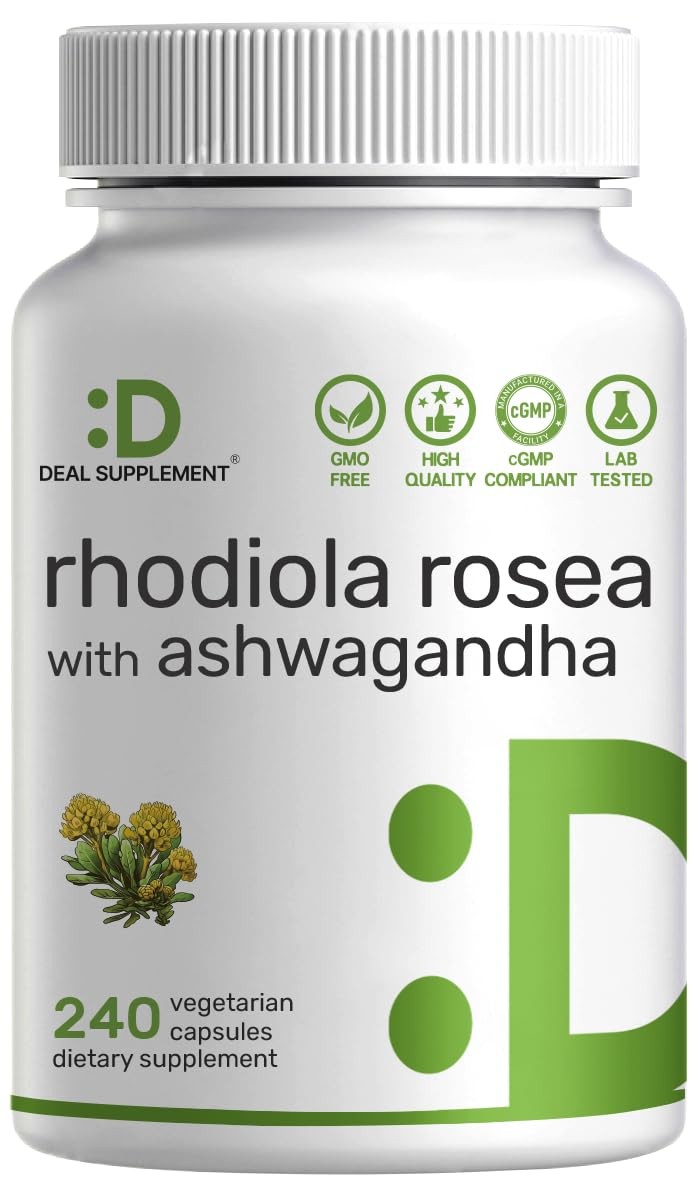 DEAL SUPPLEMENT Rhodiola Rosea with Ashwagandha, 240 240 Count (Pack of 1)