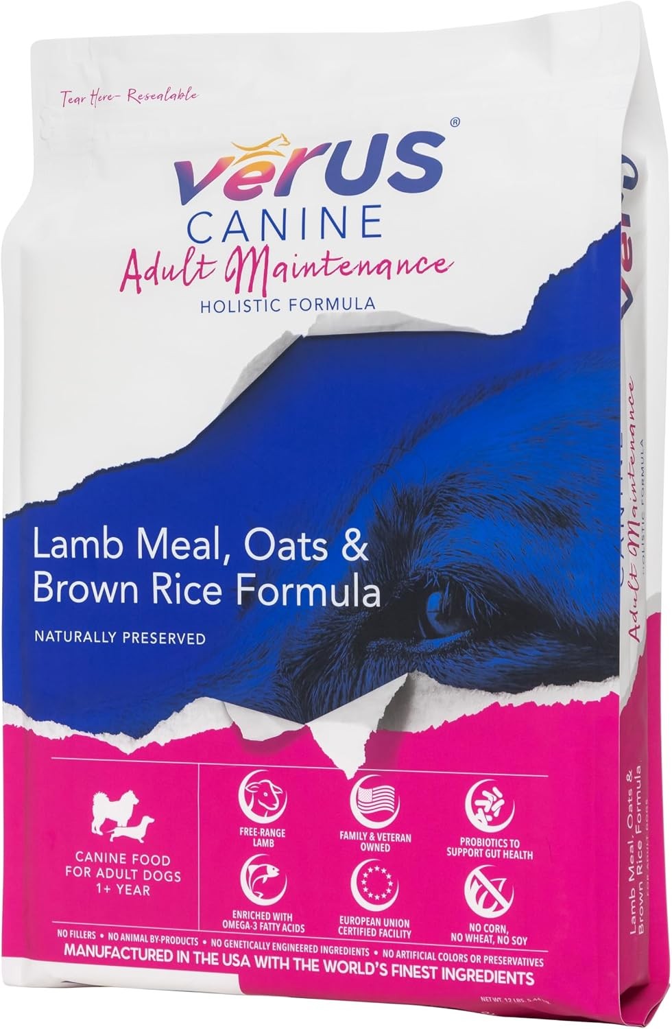VeRUS Pet Foods Dry Dog Food Lamb,Adult Maintenance Formula (25lb Bag)