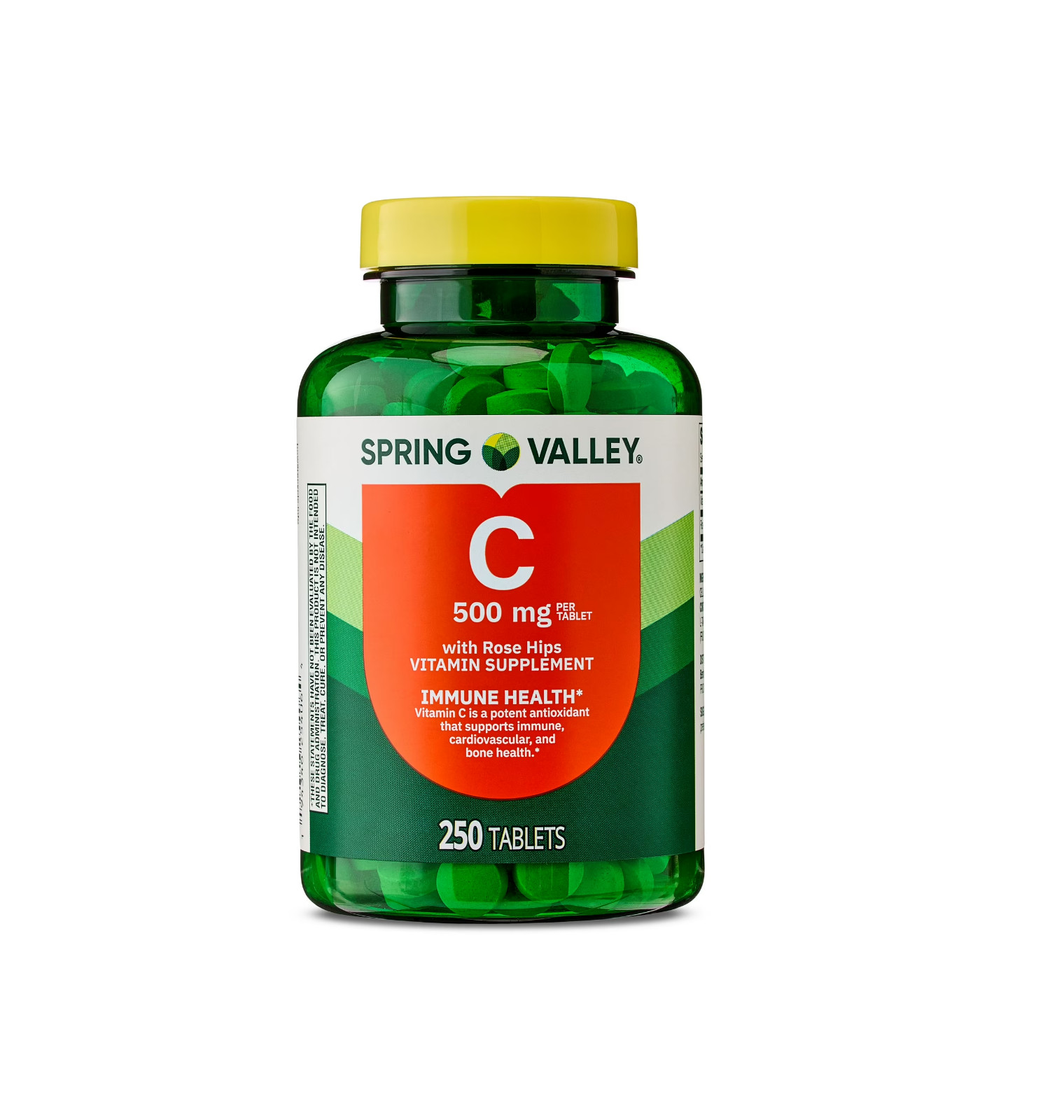 Spring Valley Vitamin C Supplement with Rose Hips Tablets, 500 mg, 250 Ct.