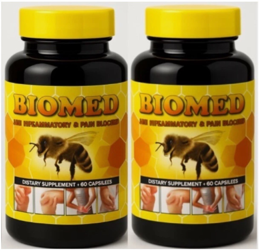 2 Biomed Arthritis Support | Anti-Inflammatory Bee Therapy, Muscle & Joint Pills