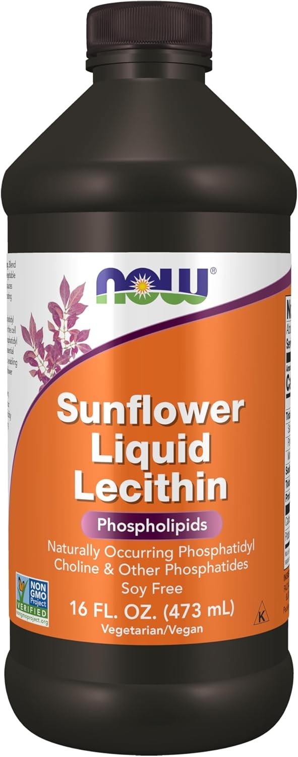 Now Foods Sunflower Liquid Lecithin 16 fl oz 473 ml GMP Quality Assured,