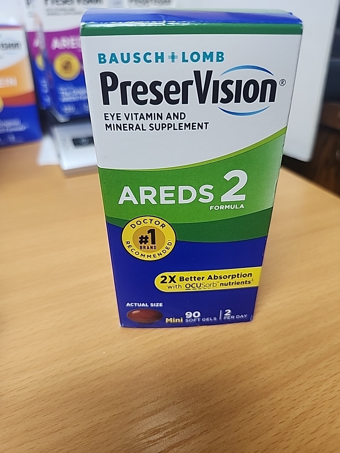 Bausch & Lomb PreserVision Eye Vitamin and Mineral Supplement – 90 Soft Gels