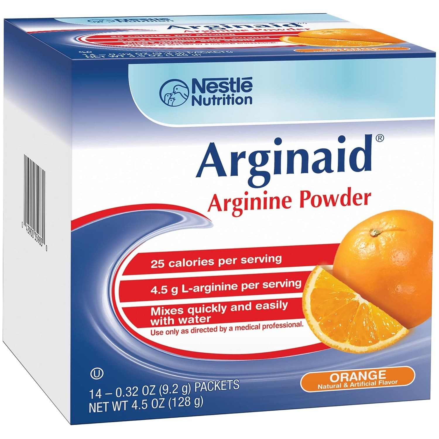 Wound Healing Support: 56 Count Orange L-Arginine Drink Mix with Vitamins C & E