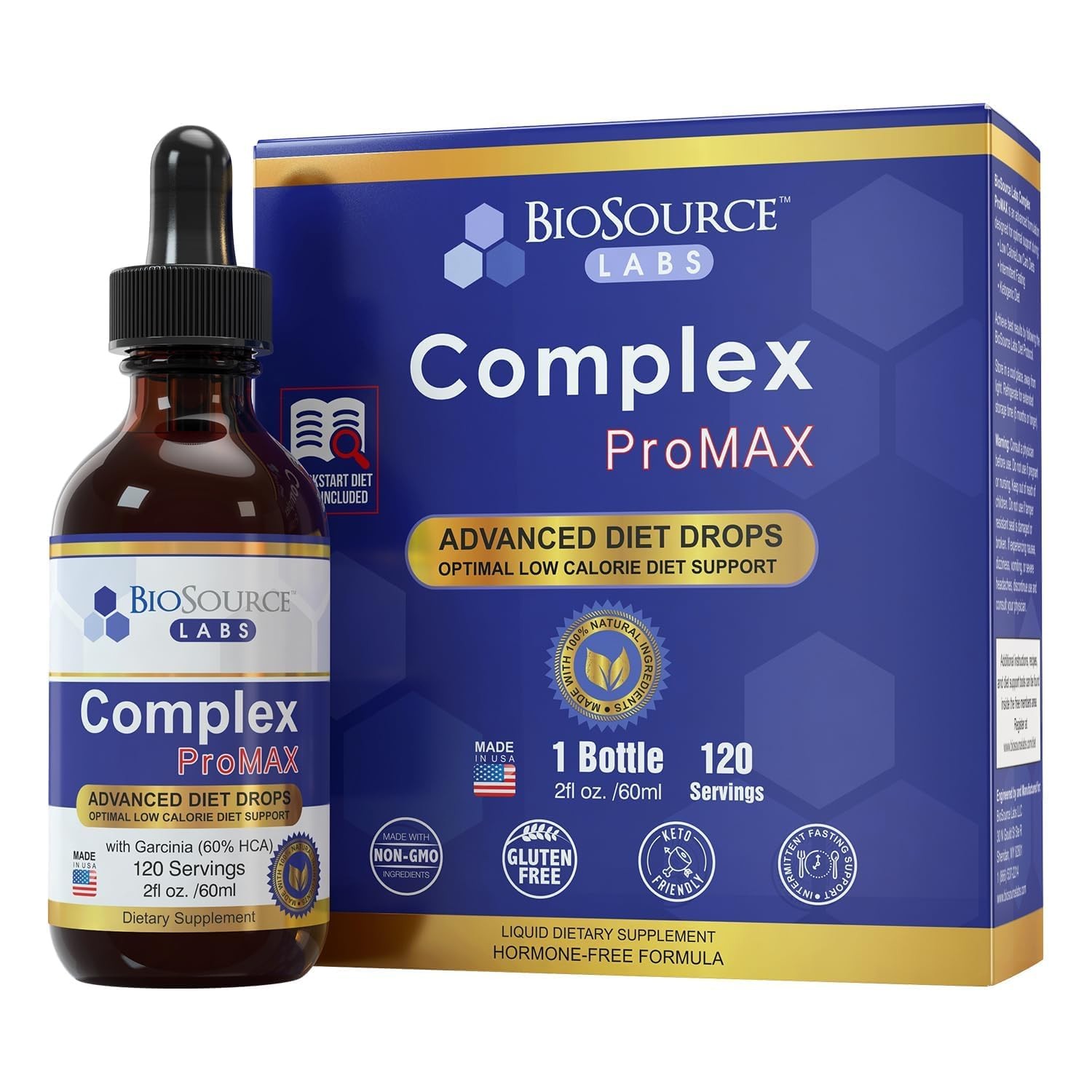 BioSource Labs Complex ProMAX Premium Diet Drops 1 x 2 oz Bottle