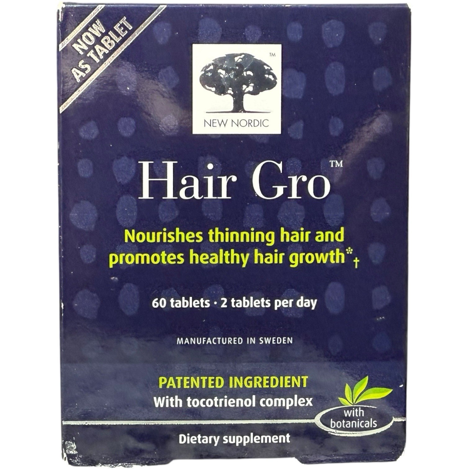 (3) Nordic Hair Gro Dietary Supplement With Botanicals 60 Tablets – Exp 11/2026+