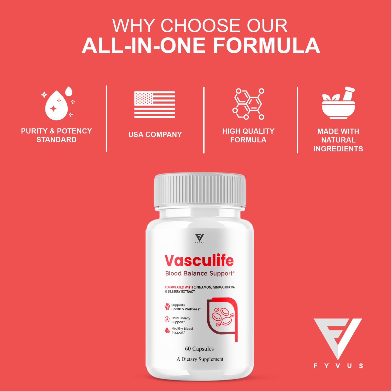 Vasculife Blood Balance, Vasculife Advanced Blood Health (60 Capsules)