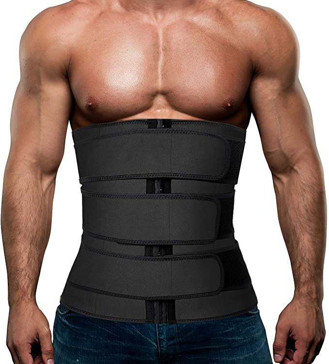Men Sweat Sauna Waist Trainer Weight Loss Neoprene US Corset Cincher Body Shaper