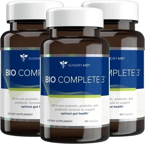 3Pack Gundry MD Bio Complete 3 Supplement 60 Capsules Gut Optimal Health (New)