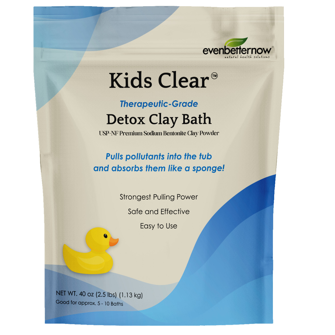 Kids Clear Bentonite Clay Detox Bath (0.5 lb sample bag) by Evenbetternow