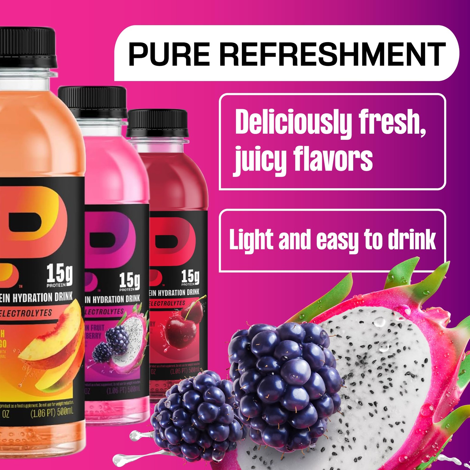 Protein2o Hydration Drink 2in1 Liquid Clear Whey Protein Isolate and Electro…
