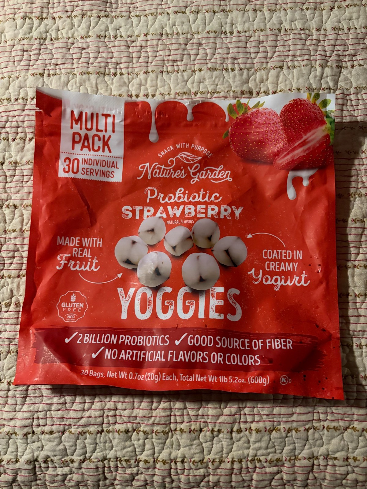 Nature’s Garden, Probiotic Strawberry Yoggies, 0.7 oz, 54 Individual Pouches