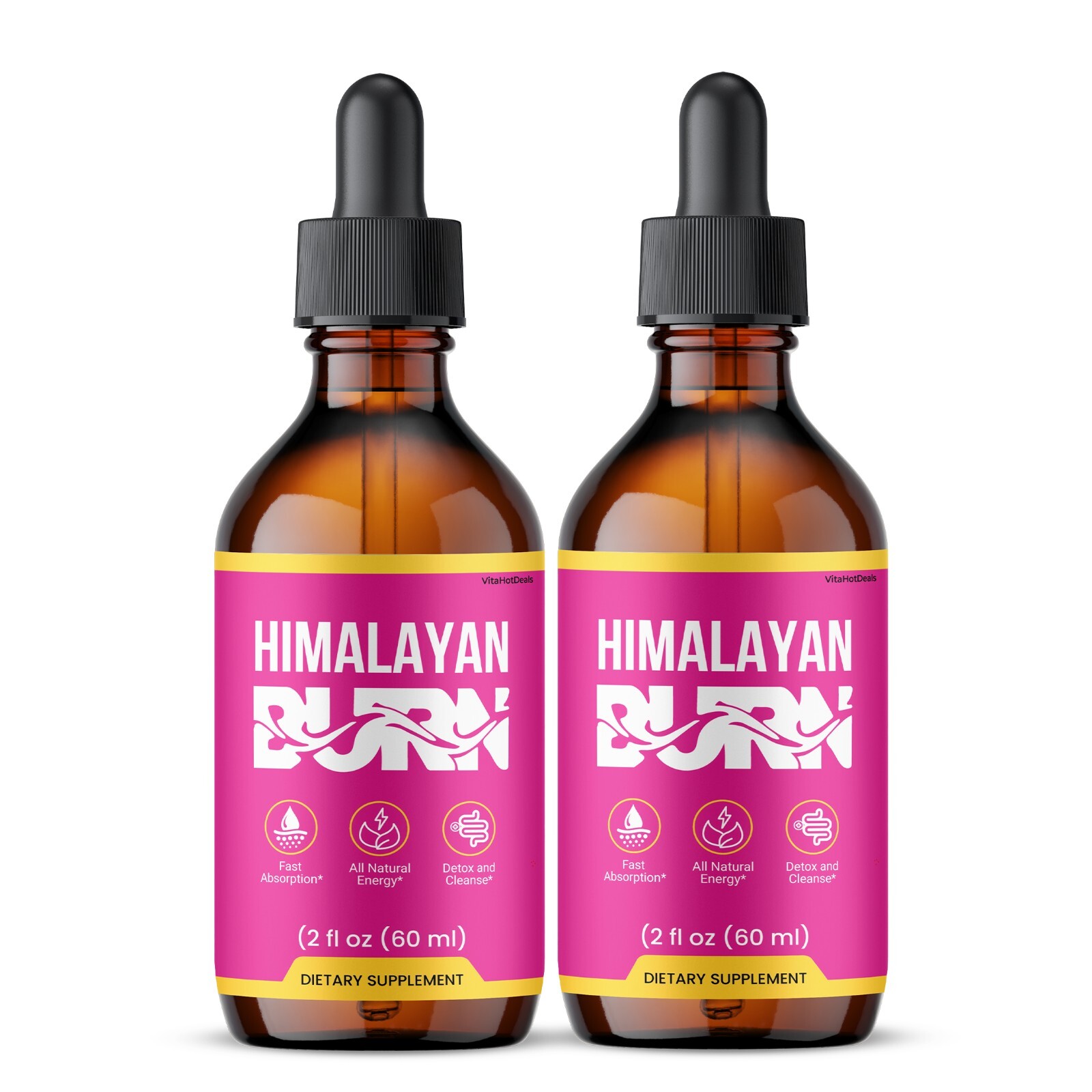 Himalayan Burn Drops Liquid Supplement, Himalayan Burn Max Strength (2 Pack)