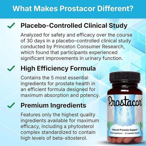 Prostacor Herbal Formula, Prostate Bladder & Urinary Support, 30 Veg Caps