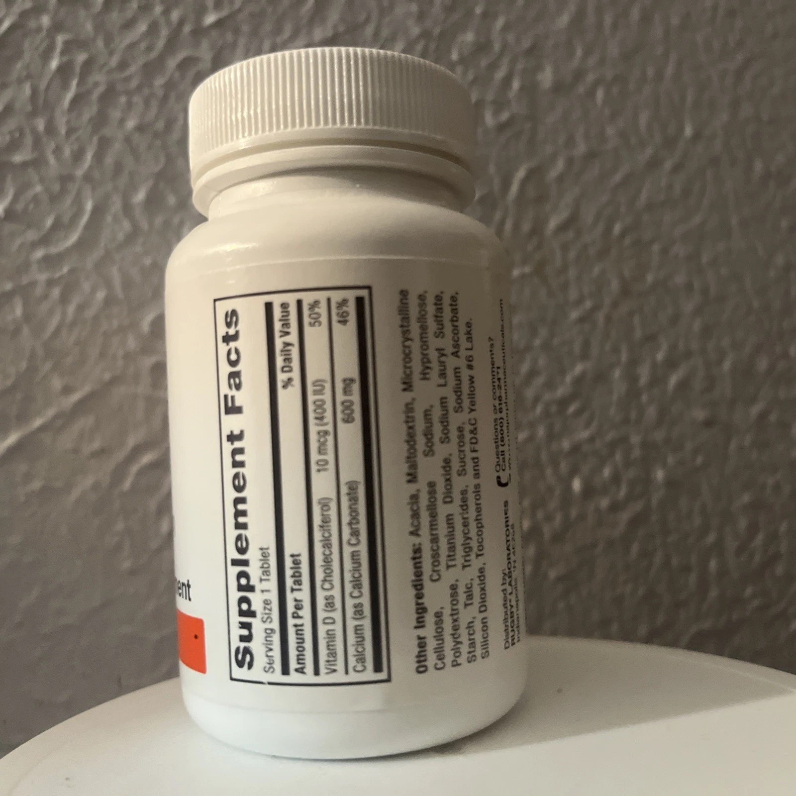 60 TABLETS CALCIUM 600mg WITH 10 mcg 400 IU VITAMIN D3 EXP. 04/27