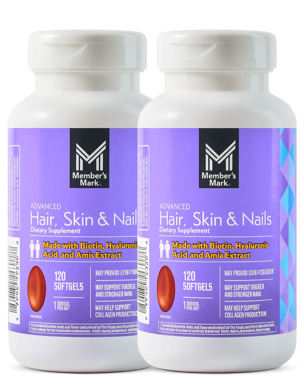🔥Member’s Mark Advanced Hair, Skin & Nails Softgels, 2×120 ct Pack of 2🔥